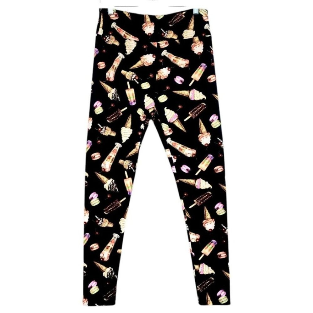 Vibrant LuLaRoe Ice Cream Print Leggings for Women - Tall & Curvy Perfect Fit